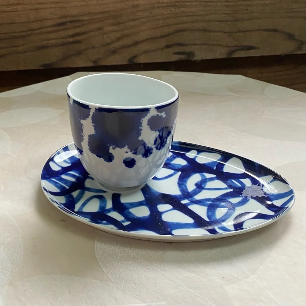 Paola Navone Como Asymetric Cup & Saucer Crate & Barrel.